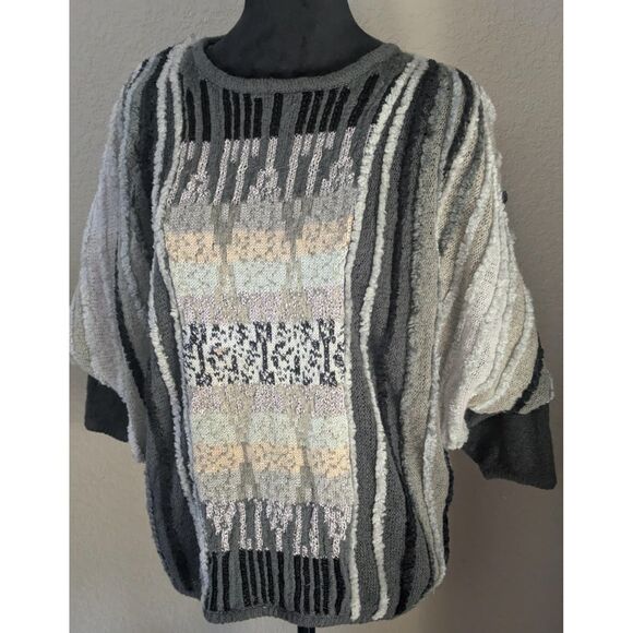 Vintage Carducci Geometric Textured Sweater, Size S - Picture 2 of 6